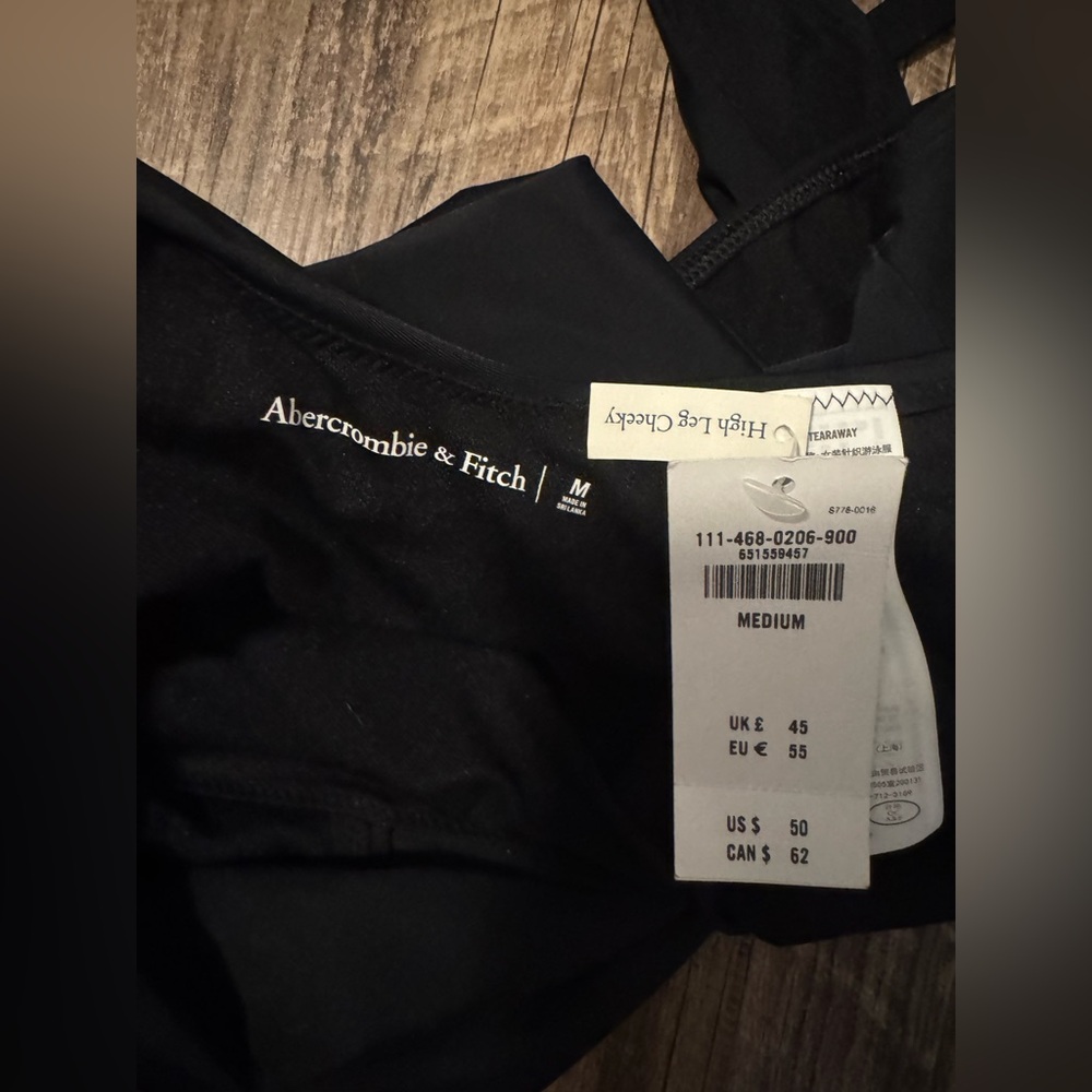 NWT Abercrombie & Fitch Black Halter Swimsuit - Picture 3 of 3